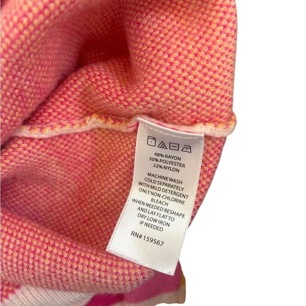Willow & Wind Floral Pink & Yellow Retro Button Cardigan - Picture 6 of 6